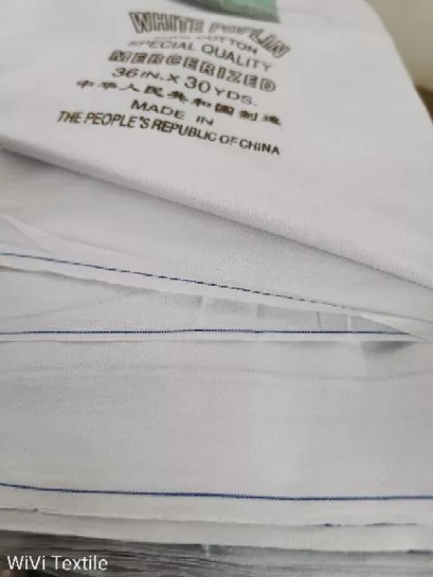 af7129f0b54d806107d7e6572f13b880.webp 36 White Poplin 100 Cotton 30yds pc