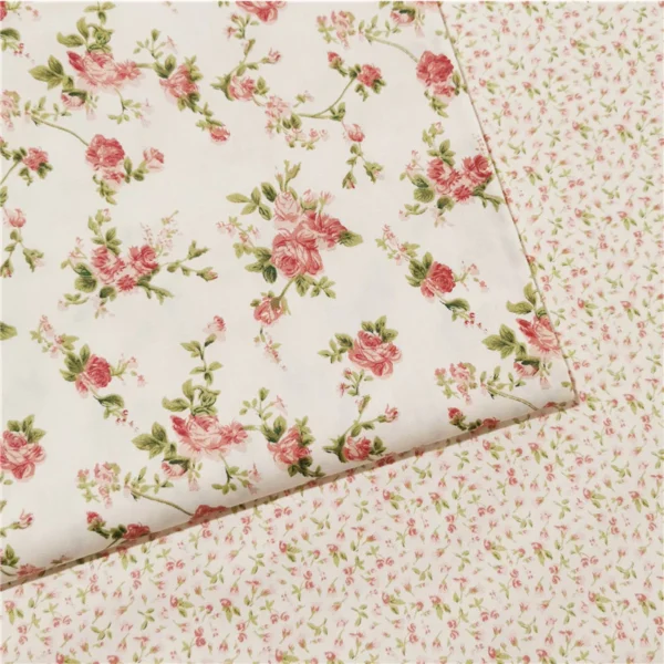 Cotton Fabric Width 60    Rosaceae Flower Design Clothing Dresses Cloth  Kain Cotton Bidang 60