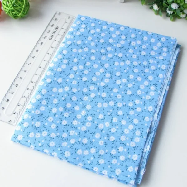 Blue 100  Cotton Fabric  Kain DIY Cotton Cloth 50cmx150cm Pack