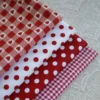 Cotton Twill Fabric   160cm Wide with Red Polka Dot Checkered Design   Ideal for Clothing   Home Decor