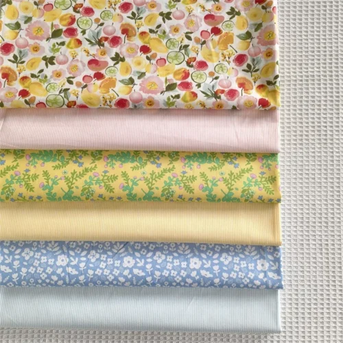 my-11134201-23020-2y8wwwm3wsnv93.webp Cotton Twill Fabric 60 Pastoral Floral Fruit Ptripes Design Clothing Dresses Cloth Kain Cotton Bidang 60