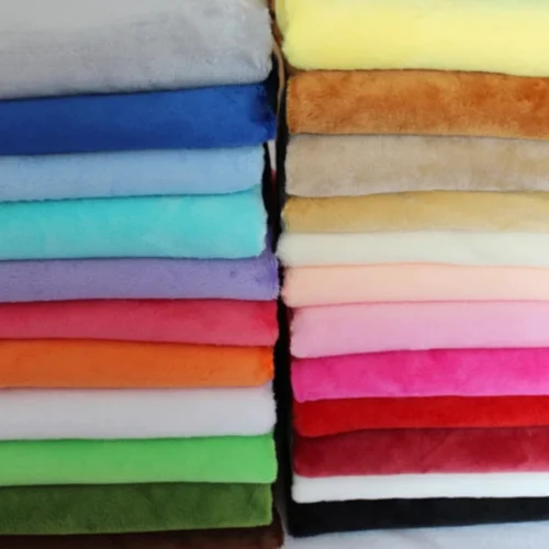 my-11134207-23020-hmvwfozby6mv7a.webp Plain Minky Polyester Fabric 0 5m Colourful DIY Craft Fabric