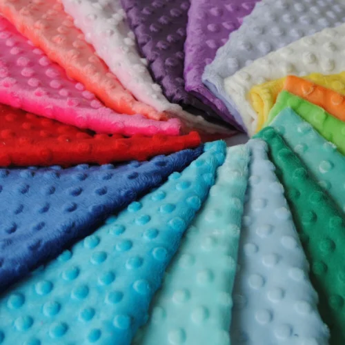 my-11134207-23030-2gycegyf69nv95.webp Minky Dot Polyester Fabric 0 5m Colourful DIY Craft Fabric