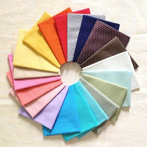 100  Cotton Mini Polkadot Checker Patchwork Quilting DIY Fabric
