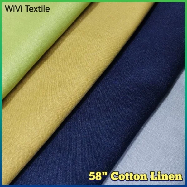 my-11134207-7qul9-lhok2g2xg4bh36.webp 58 Cotton Linen Fabric Cotton Blend Faux Linen Kain Baju 1 m