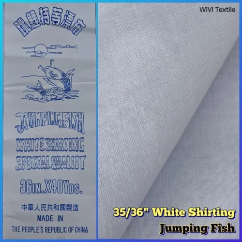 35 36  White Shirting   White Cotton    40yds pc