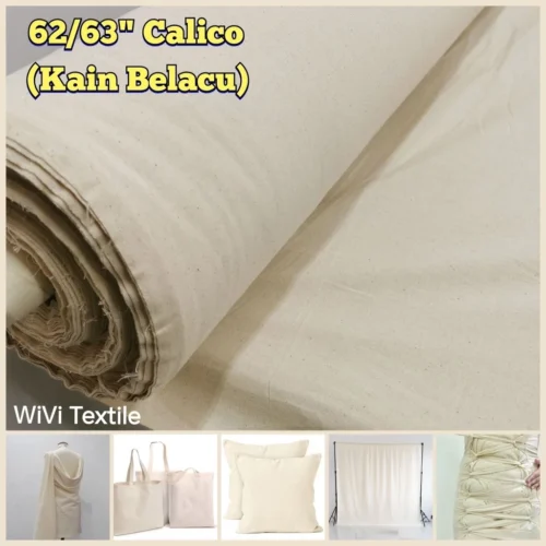my-11134207-7rasm-mcf5ojqqgn9mf1.webp Calico 62 63 Kain Belacu Kain Bengkung Muslin Unbleached Cotton by roll