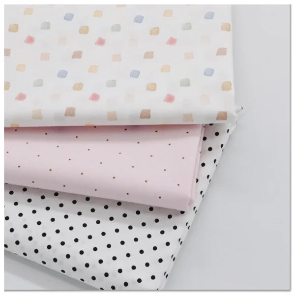 sg-11134201-825a2-mexzud7z32tfaf.webp Kain Cotton Bidang 60 Kain Cotton Combed Cotton Twill 60 100 Cotton Fabric Colorful Sugar Cube Polka Dot Design
