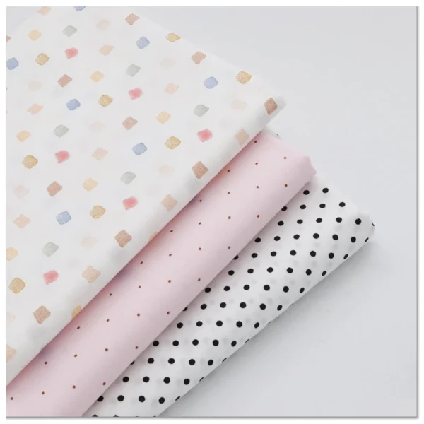 sg-11134201-825b1-mexzu9sbtm2rd6.webp Kain Cotton Bidang 60 Kain Cotton Combed Cotton Twill 60 100 Cotton Fabric Colorful Sugar Cube Polka Dot Design