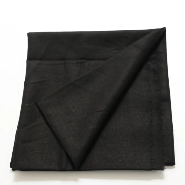 50 × 140cm Black Linen Cotton Fabric – Soft Natural Blend Fabric for Sewing & DIY