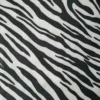 150 × 200cm White Zebra Print Cotton Spandex Knit Fabric – 4-Way Stretch Fabric for Swimwear & Apparel