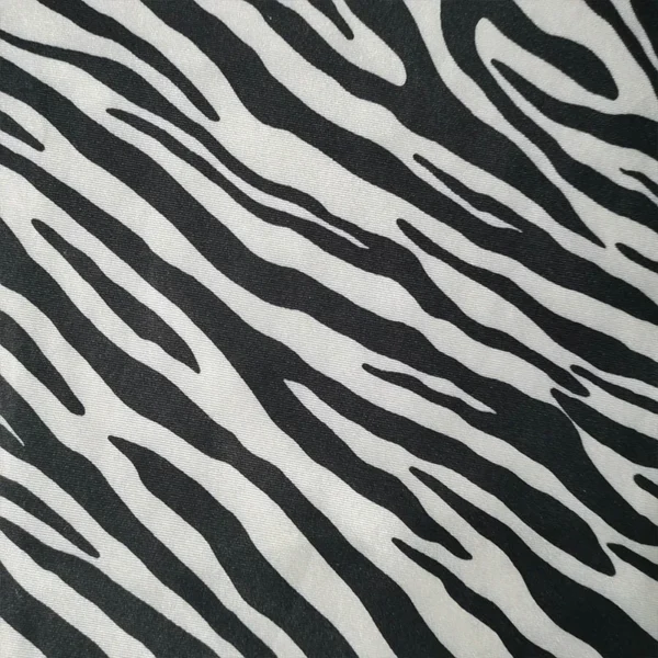 150 × 200cm White Zebra Print Cotton Spandex Knit Fabric – 4-Way Stretch Fabric for Swimwear & Apparel