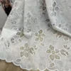 S0242f9db72c14fb6bf95bfc98870168fr.webp 90 × 130cm Water-Soluble Floral Embroidered Lace Fabric – Hollow Chiffon Fabric for Sewing