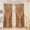 100 × 200cm Classic Floral Jacquard Blackout Curtain – Polyester Eyelet Window Drape (1 Panel)