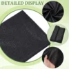 45.3 × 43.3in Black Fusible Cotton Interfacing Fabric – Woven Iron-On Lining for Sewing