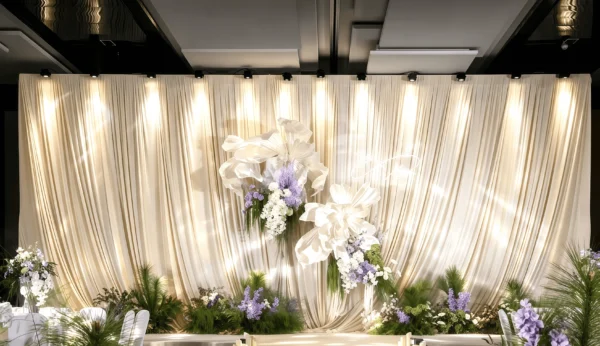 Liquid Crystal Satin Fabric – Thick Reflective Satin for Wedding Dresses & Décor