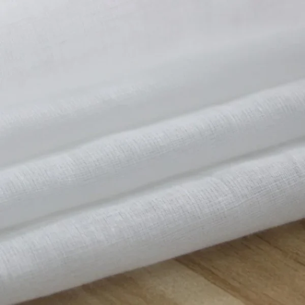 3m White Cotton Voile Fabric – Lightweight Cotton Lining & Curtain Fabric (140cm Wide)