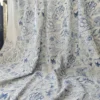 1m Soft French Embroidered Linen Fabric – Decorative Fabric for Clothing & Home Décor