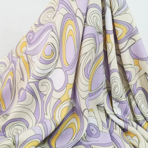 1m × 1.4m Geometric Patchwork Viscose Fabric – Soft Dress Fabric for Sewing