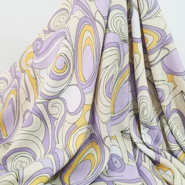 1m × 1.4m Geometric Patchwork Viscose Fabric – Soft Dress Fabric for Sewing