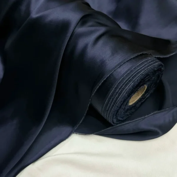 S3e36440cec2f4a6d9b368092479c04c9P.webp 50 × 145cm Dark Blue Mulberry Silk Stretch Satin Fabric – 100% Silk for Shirts & Dresses