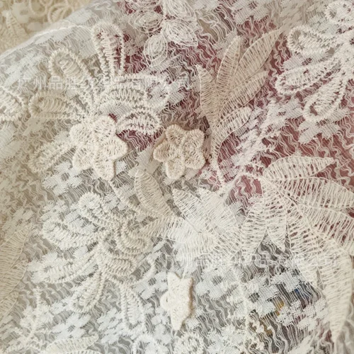 S4006a943ca844653a0b2565f946d8d31j.webp 45 × 130cm Floral Embroidered Lace Fabric – Wedding Dress & Sewing Fabric