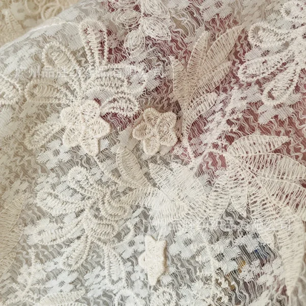 S4006a943ca844653a0b2565f946d8d31j.webp 45 × 130cm Floral Embroidered Lace Fabric – Wedding Dress & Sewing Fabric