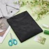 45.3 × 43.3in Black Fusible Cotton Interfacing Fabric – Woven Iron-On Lining for Sewing