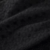 1 Yard Black Cotton Eyelet Embroidery Fabric – Hollow Embroidered Fabric for Dresses & Sewing