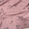 1m × 160cm Pink Ribbed Knit Cotton Fabric – Stretch Fabric for Apparel & DIY Sewing