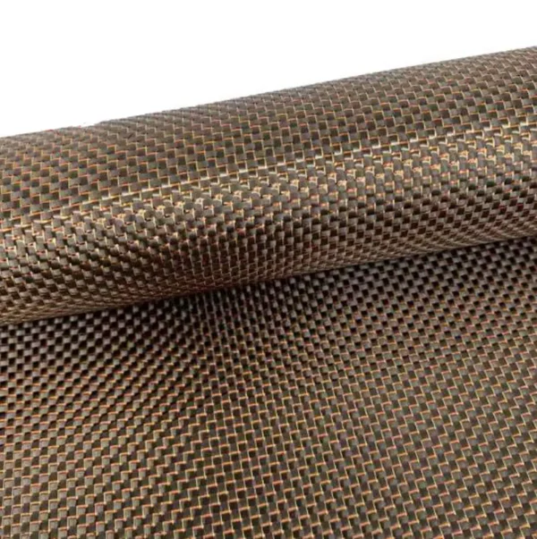3K Carbon Fiber Fabric – Black & Rose Gold Plain Weave Carbon Fiber Cloth