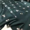 100cm Mulberry Silk Stretch Satin Fabric – Textured Herringbone Print for Blouses & Dresses
