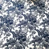 1m × 1.4m Blue & White Tree Print Cotton Linen Fabric – Natural Upholstery & Sewing Fabric