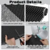 1.09 Yard Black & White Polka Dot Cotton Fabric – 62in Wide Printed Sewing Fabric