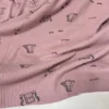 1m × 160cm Pink Ribbed Knit Cotton Fabric – Stretch Fabric for Apparel & DIY Sewing