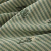 50 × 145cm Green Embroidered Striped Cotton Linen Fabric – Sewing Fabric for Dresses & Shirts