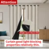 2pcs 100 × 130cm 100% Blackout Curtains with Tiebacks – Thermal Insulated Grommet Drapes