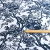 1m × 1.4m Blue & White Tree Print Cotton Linen Fabric – Natural Upholstery & Sewing Fabric