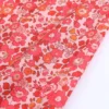 50 × 145cm Red Floral Cotton Poplin Fabric – Printed Sewing Fabric for Dresses & DIY