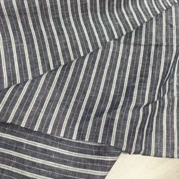 50 × 140cm Japanese Yarn-Dyed Striped Linen Fabric – Soft Breathable Sewing Fabric