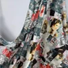 1m × 108cm Printed Silk Satin Fabric – Smooth Stretch Fabric for Dresses & Pants