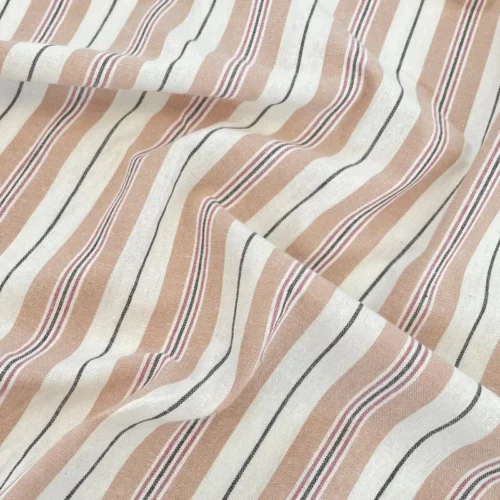 50 × 145cm French Striped Poly-Cotton Fabric – Yarn Dyed Fabric for Shirts & Dresses