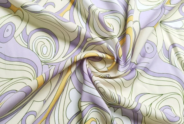 1m × 1.4m Geometric Patchwork Viscose Fabric – Soft Dress Fabric for Sewing