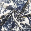 1m × 1.4m Blue & White Tree Print Cotton Linen Fabric – Natural Upholstery & Sewing Fabric