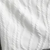 1m White Striped Jacquard Knit Fabric – Stretch Pleated Fabric for Fashion Sewing