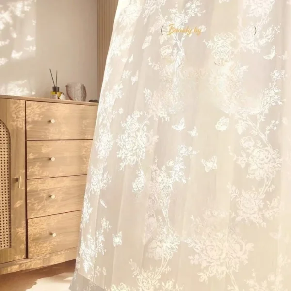Sb74375ee1b7443c19e0d4caa794b81f49.webp 100 × 250cm Luxury Butterfly Sheer Tulle Curtain – Elegant Window Curtain for Home Décor