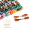 20 Colors Embroidery Floss Set – 6-Strand Polyester Cross Stitch Thread Kit