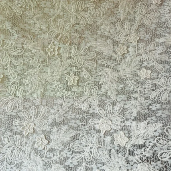 Sbe81ed952d8c460dab34956dbd936eb0T.webp 45 × 130cm Floral Embroidered Lace Fabric – Wedding Dress & Sewing Fabric