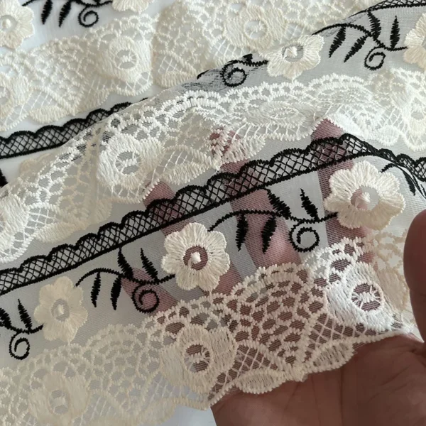 Sc715293a6a6d4f2095427ab66ec93fa2q.webp 1 Yard (90 × 130cm) Floral Cotton Lace Embroidery Fabric – Soft Fabric for Wedding Dresses & Sewing