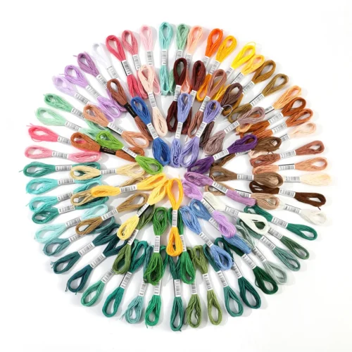 20 Colors Embroidery Floss Set – 6-Strand Polyester Cross Stitch Thread Kit
